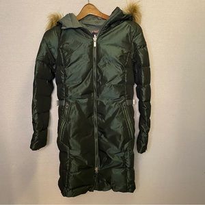 Helly Hansen Down Parka Detachable Hood Green Iridescent Women’s Size Small